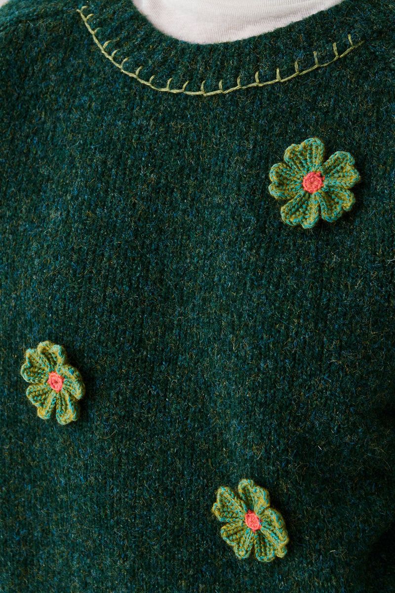 Tommy Flower Knit [Green]