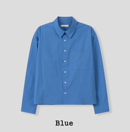 Basic Over Crop Cotton Shirt