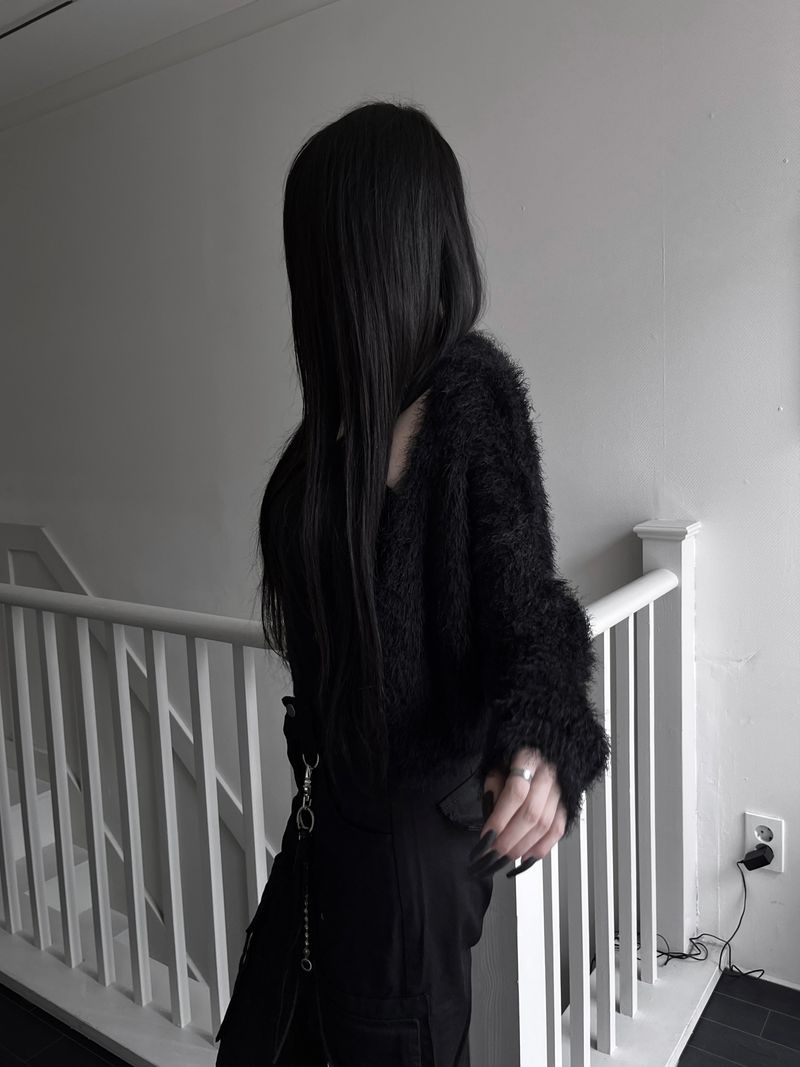 hitch fur crop cardigan (2color)