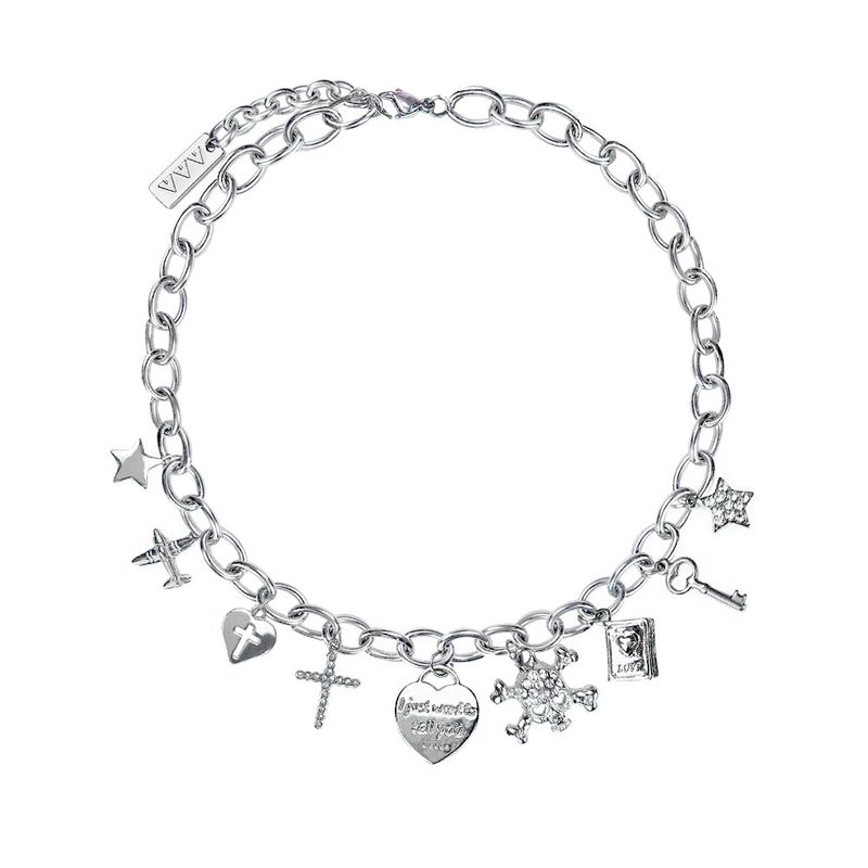 VVV(ブイブイブイ)の「ファンキーミックスボールドチェーンサージカルネックレス(アクセサリー)」