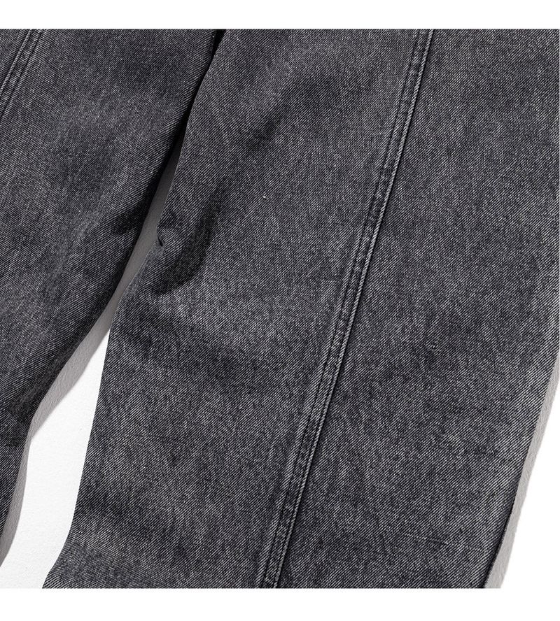 INCISION INVERTED WASHED DENIM PANTS