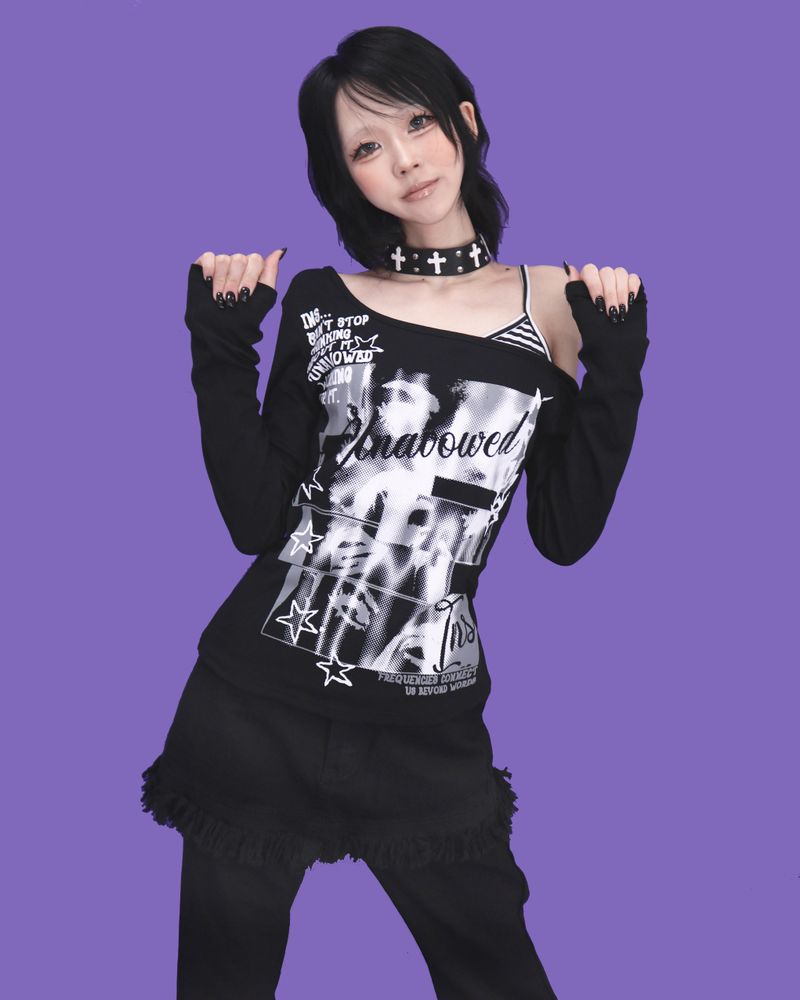 cross stud leather choker (2color)