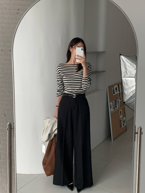 Lesen Tension Wide Slacks / 4 colors