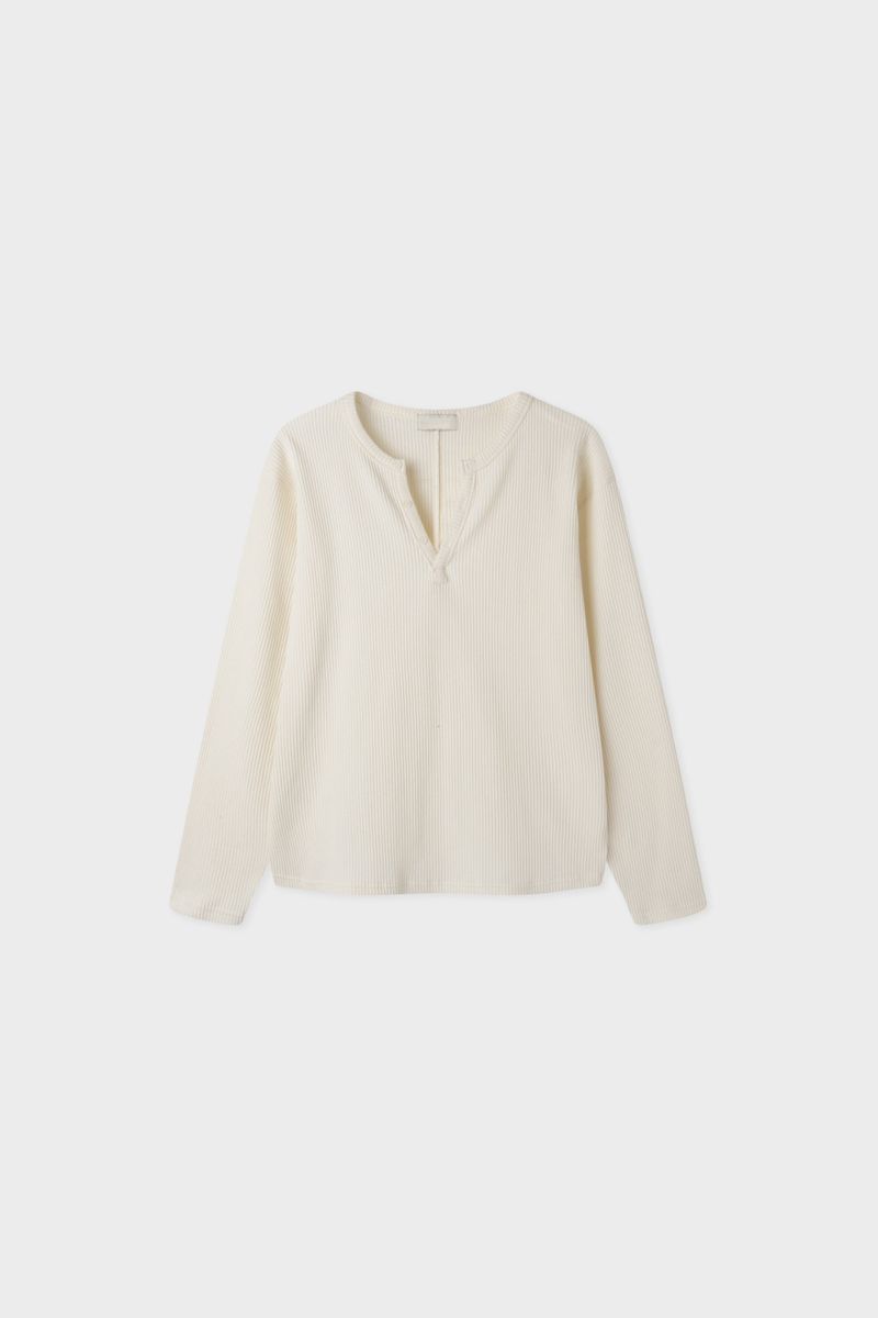 Macca waffle henley neck