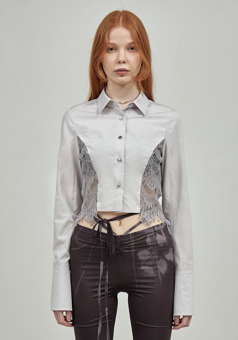 reheat(リヒッ)の「VINTAGE LACE CROPPED SHIRT(Tops)」