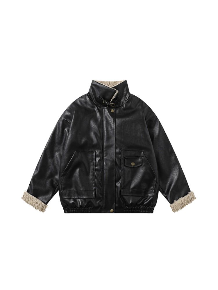 City Boy Fur Collar Jacket 233317080