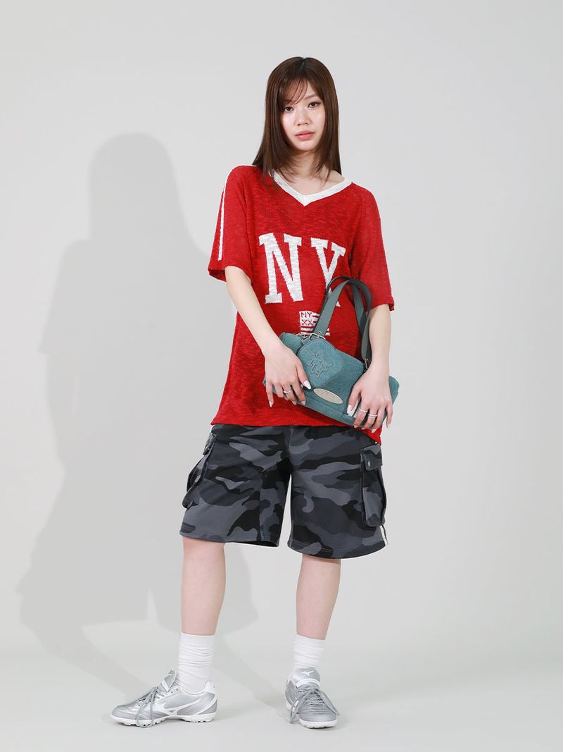 P.O.M POUCH CIRCULAR BAG (DENIM)