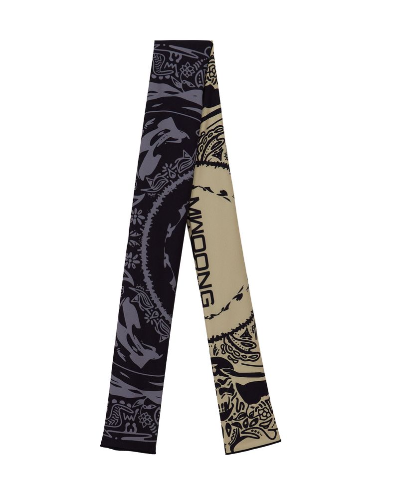 double bandana silk scarf(BL,BE)