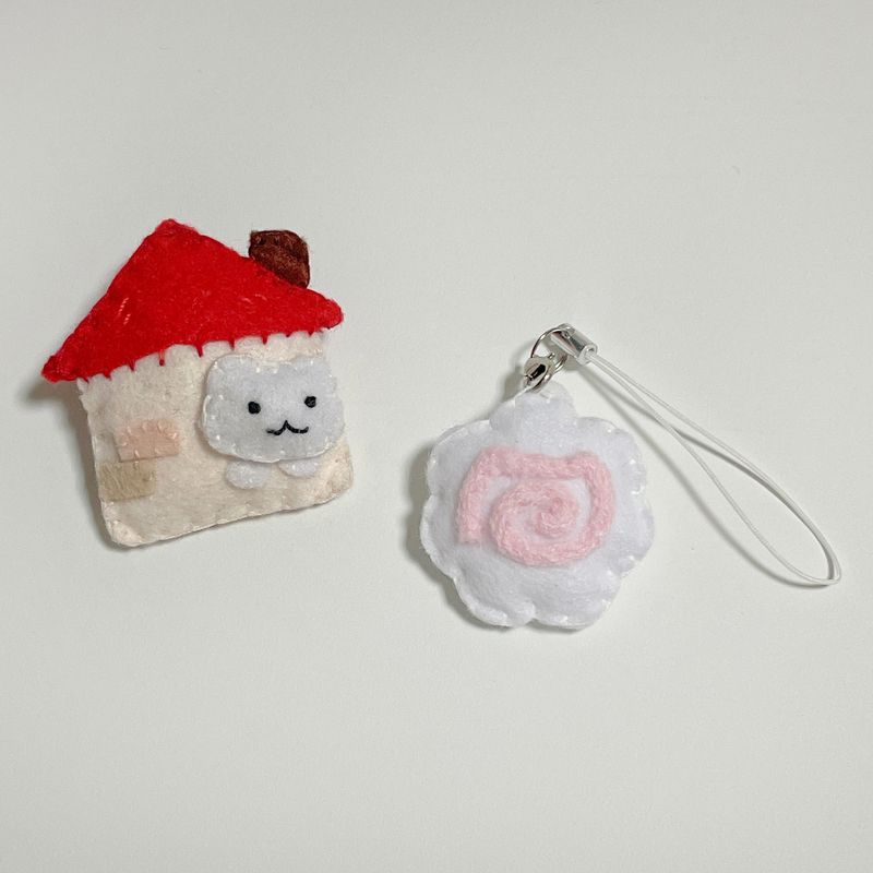 [MADE] Mini Narutomaki Cat Key ring
