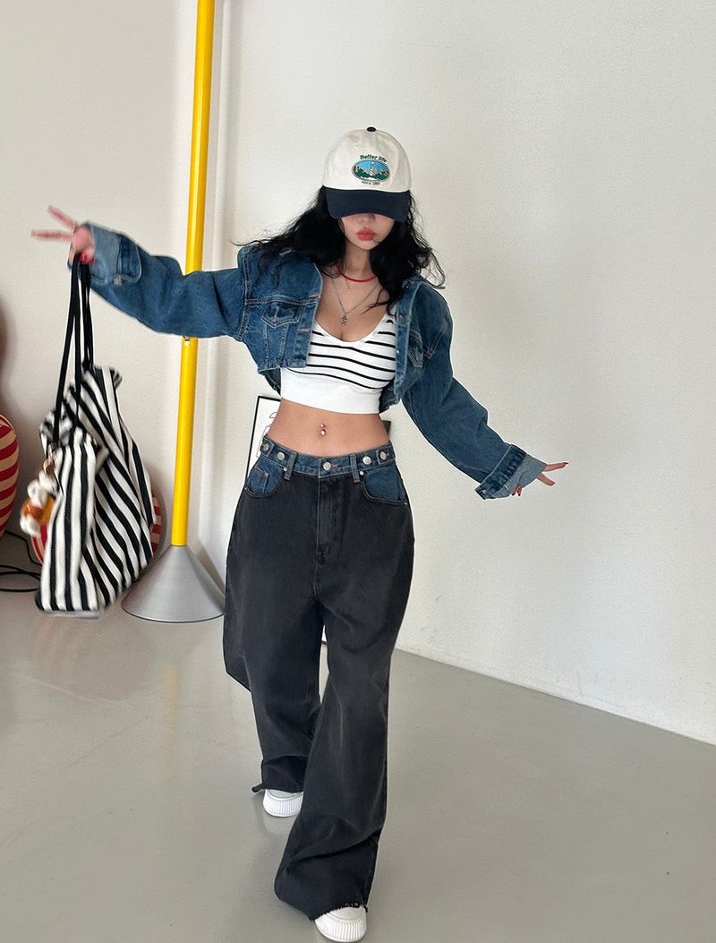 Eiffel Short Cropped Jean Jacket