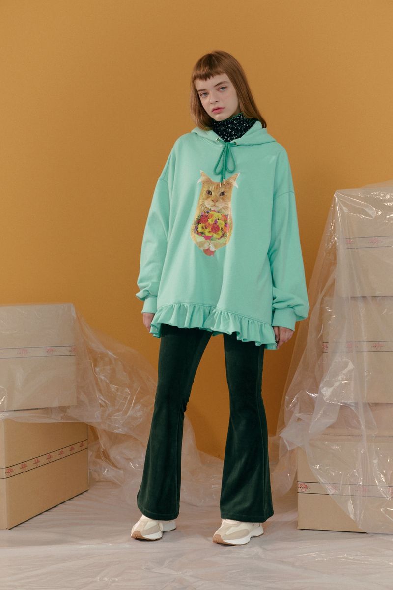Flowers kitty Hoody