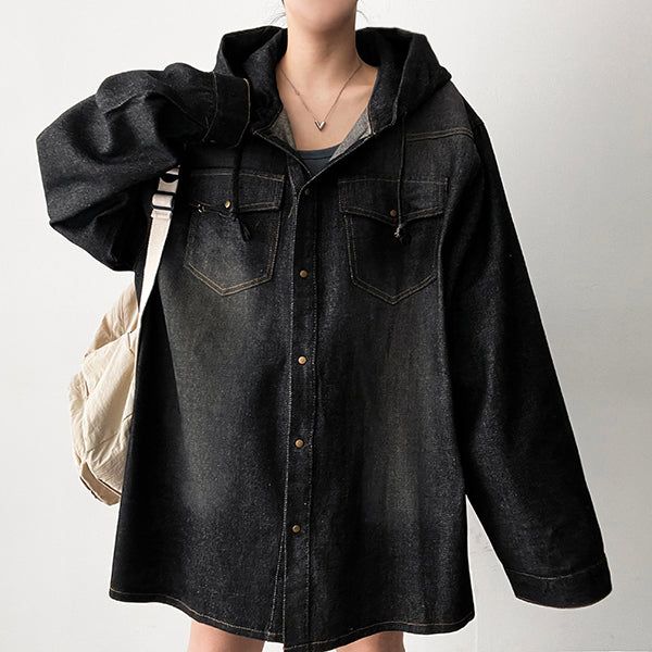 Epple  Washing Boxy Hooded Shirt Jacket