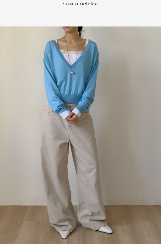 Georgia Deep V-Neck Knit