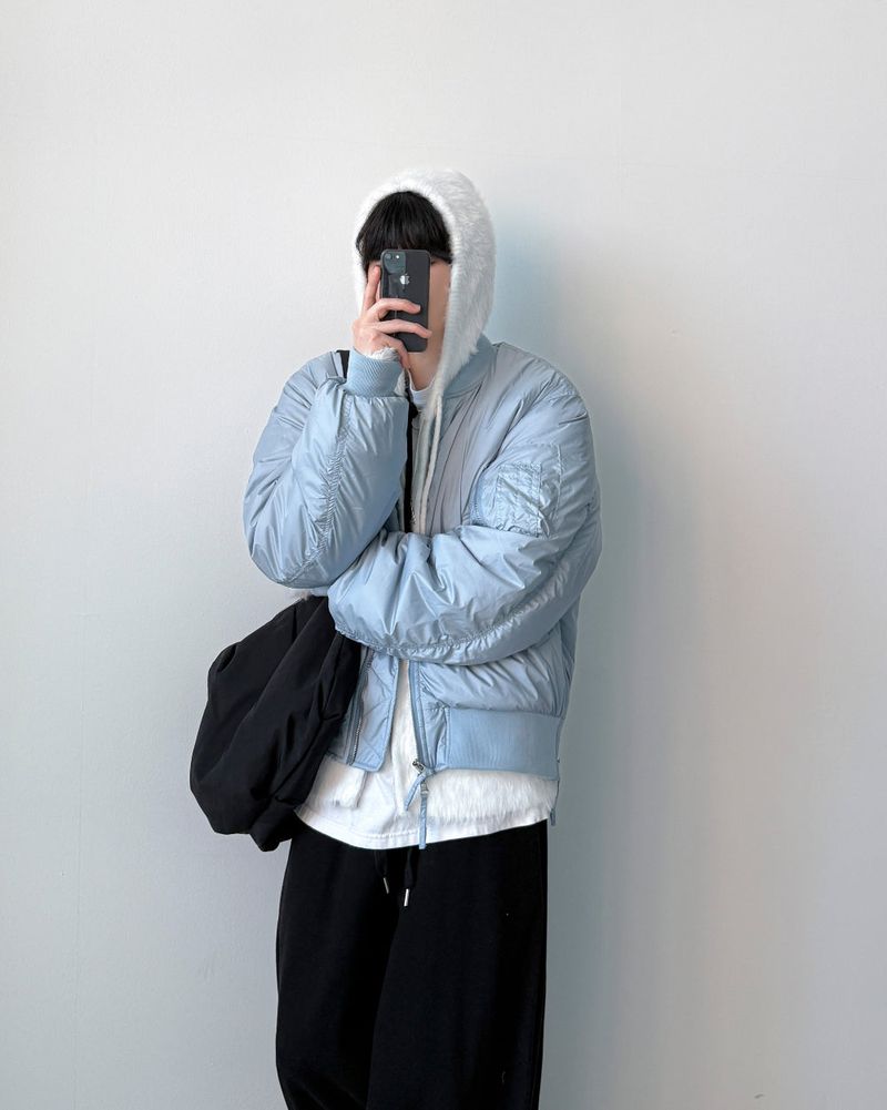 Shaggy Angora Knit Zip-Up