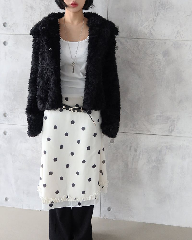 Shoko soft collar fur jacket