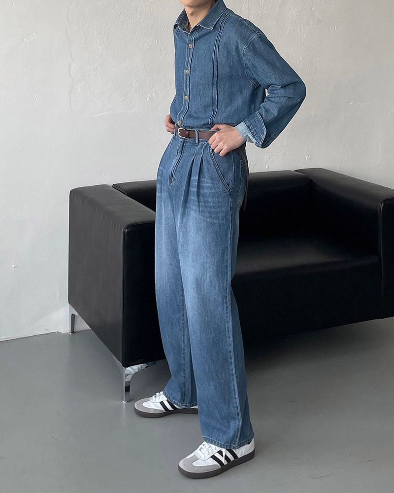 LE Coleman Linen Two-Tuck Denim
