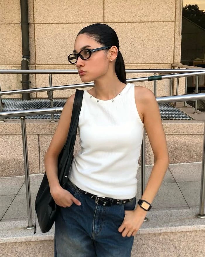 Ake Studded Sleeveless White [WOMEN]