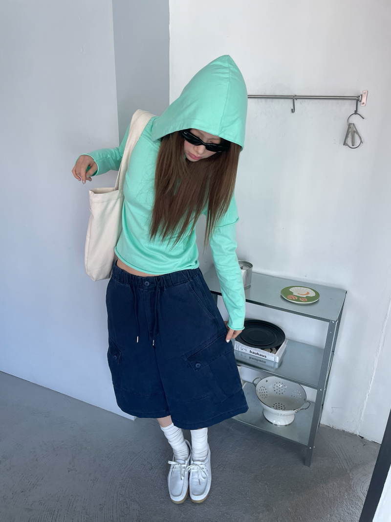 cut out layered hood T
