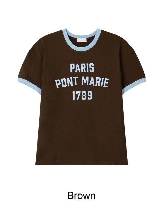 Heize Paris Ringer Short Sleeve Tee