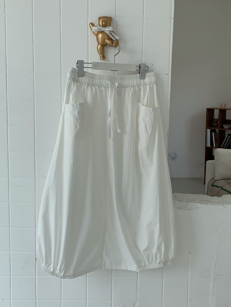 pumpkin balloon pocket long skirt