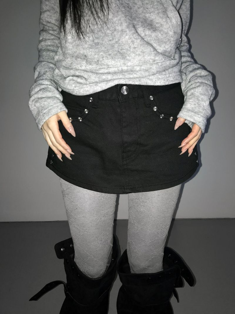 sunflower denim skpt(2 color)