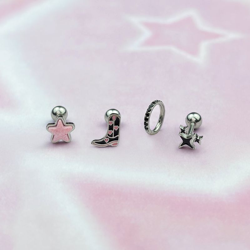 [SET] Funky Boots Star Piercing
