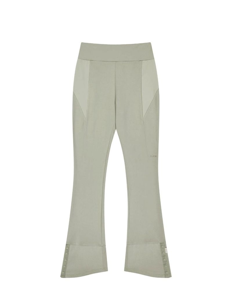 Button Slit Bootcut Pants / Mint Grey