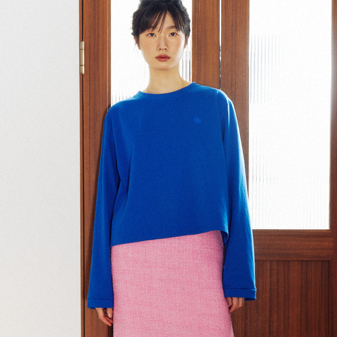 KOOKEESEE(クキシ)の「크로플 로고 티셔츠(블루)(Tops)」