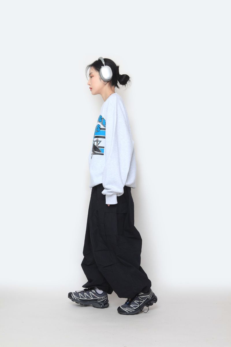 Cotton Balloon Cargo Pants