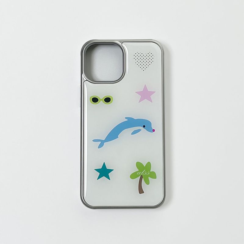allthesamestudio（オールザセイムスタジオ）の「dolphin epoxy silver bumper case（Smartphone Accessories）」