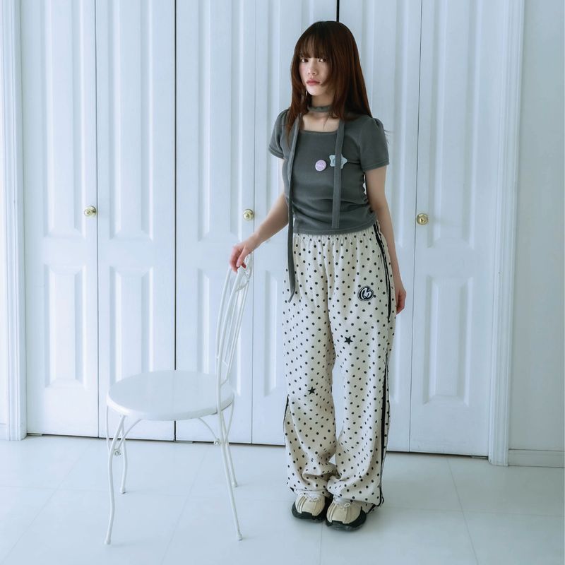 LITALMUTE(リタルミュート)の「dot patch pants (ivory)(Pants)」