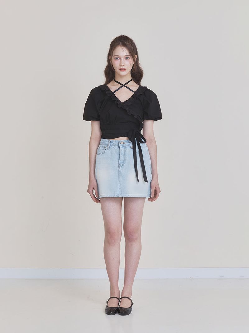 Rosie wrap blouse (Black)