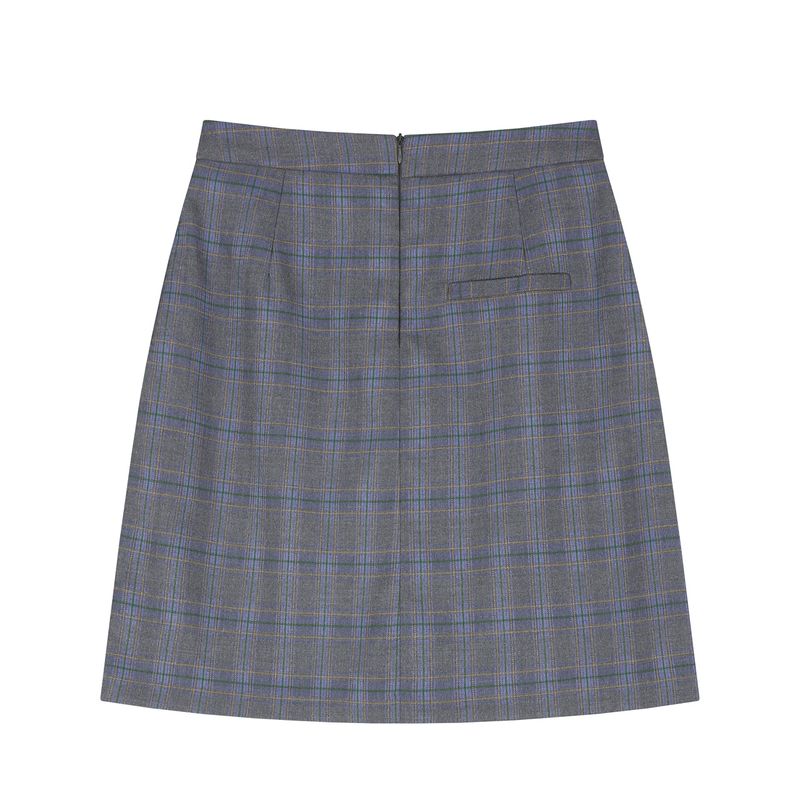 Check Triangle Skirt Violet