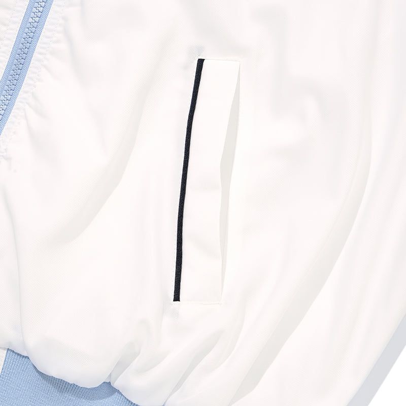 UNI LOGO WAPPEN CROP BLOUSON JACKET [IVORY]