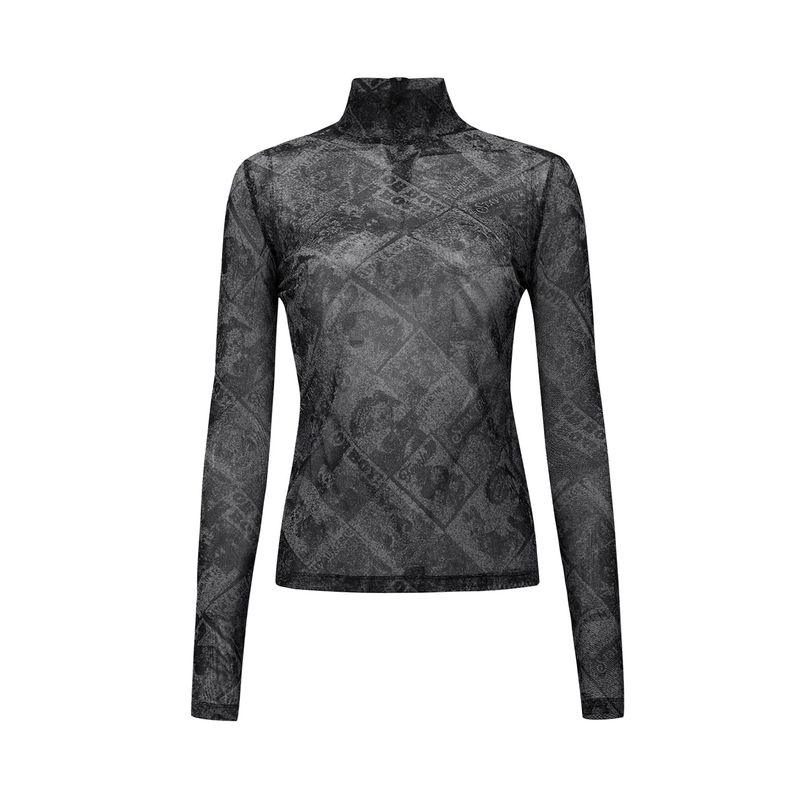 [Disney] Mesh Long Sleeve Turtleneck_Black