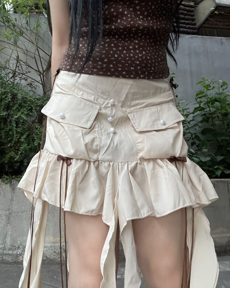 Fairy Ribbon Cargo Miniskirt