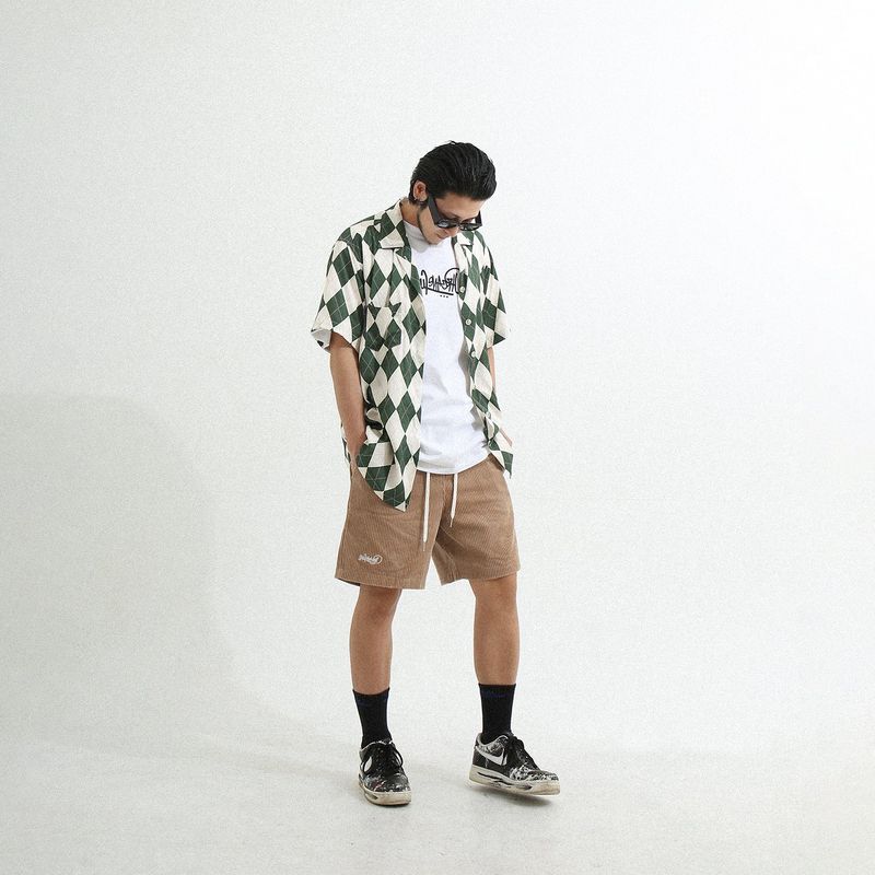 ARGYLE FUNK HALF SHIRTS GREEN