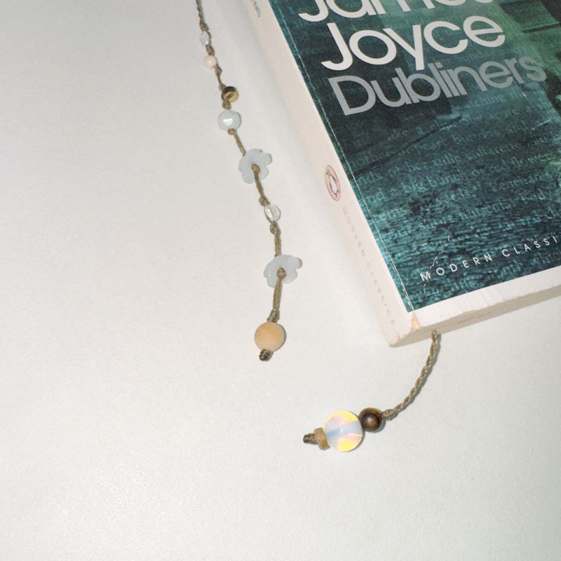 light blue hollyhock bookmark