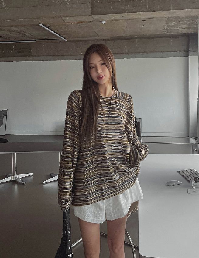 Bohemian see-through knitwear