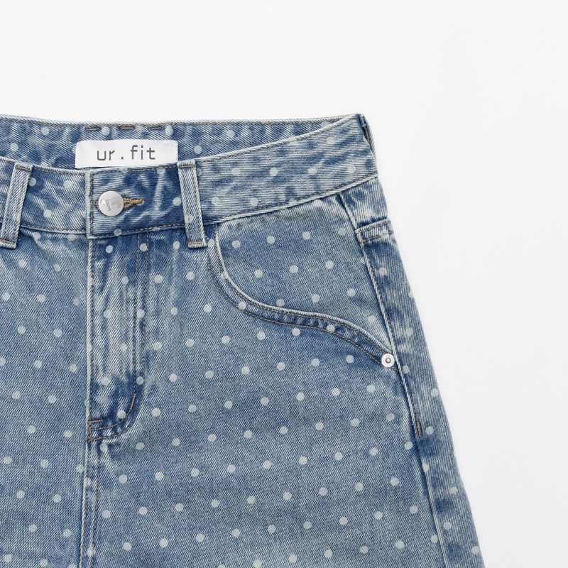4 PART DESTROYED DOT DENIM PANTS code 21102