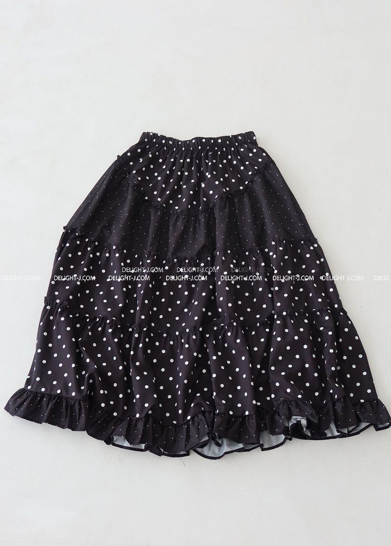 Dot Dot Dot Cancan Long Skirt