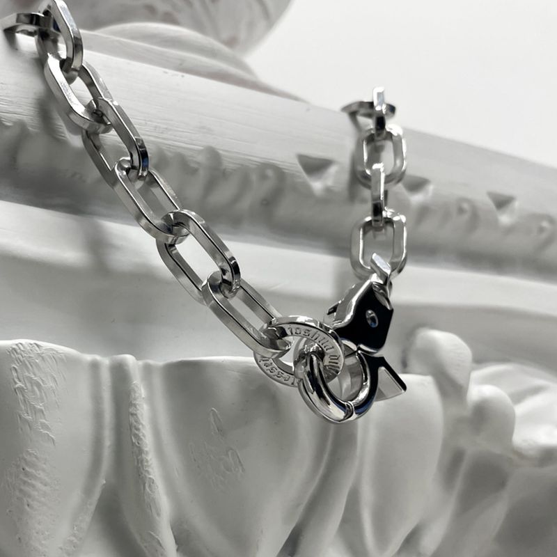 [BLESSEDBULLET]11mm round chain link necklace_dark silver