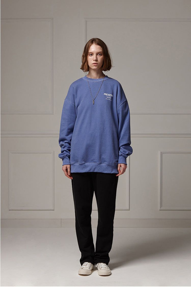 Pigment washed crewneck