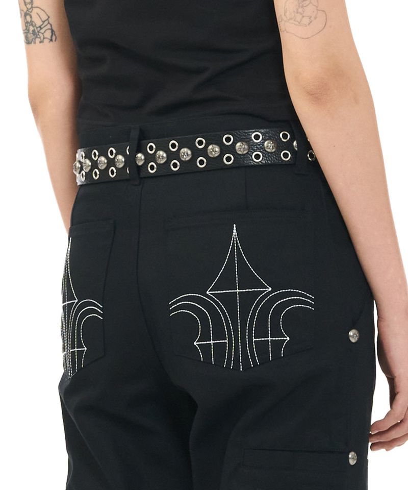 HEAVY ROCK STUD BELTS - BLACK