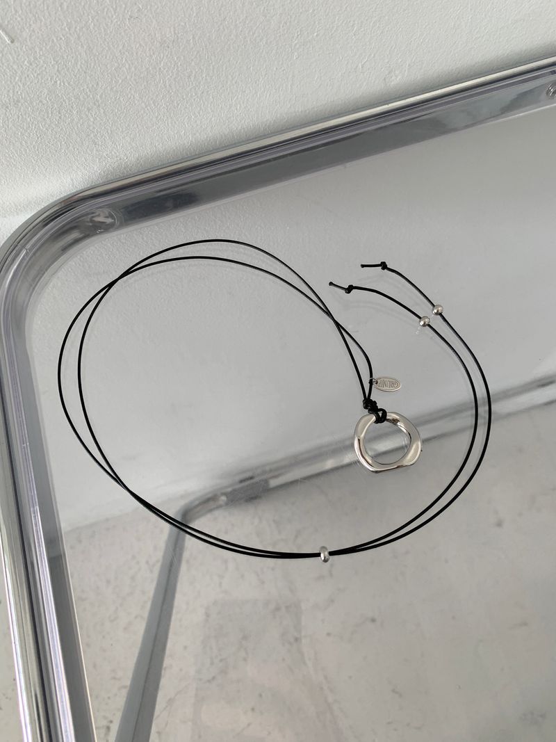 Nomad Ring Leather Necklace