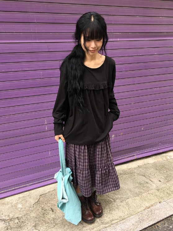 26FW★ [BAONHAUS] Koiren Frill Long Sleeve Tee