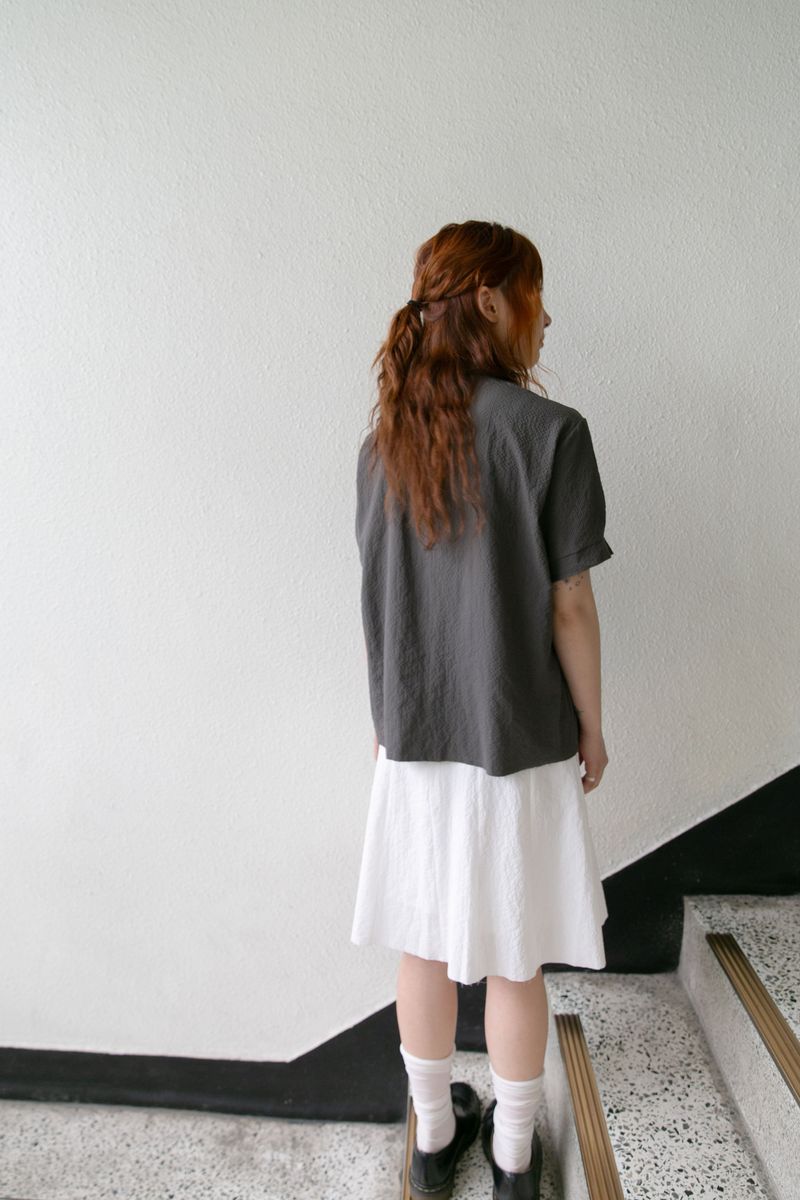 embo button midi skirt(3colors)