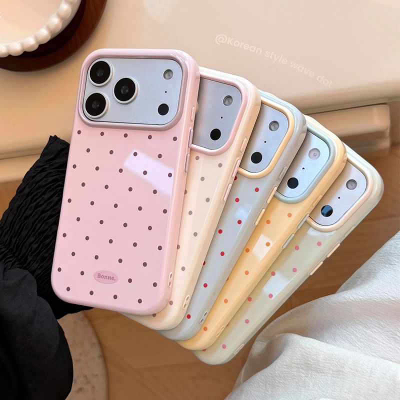 Macaron Polka Dot Color Frame iPhone-Compatible Case