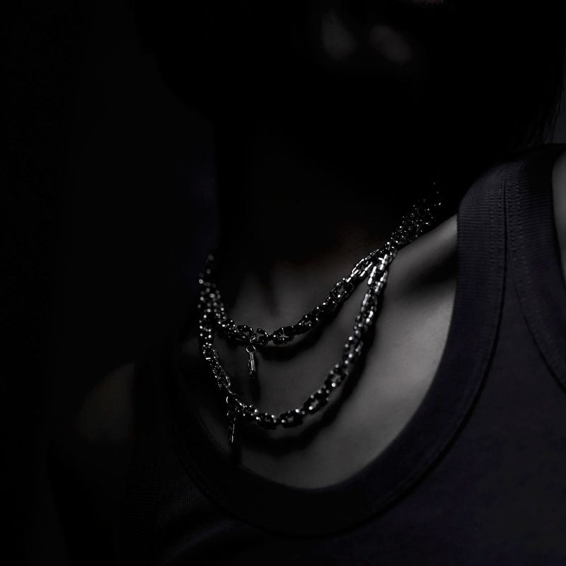 [ORDER MADE] PIPE CHAIN NECKLACE (400 mm)