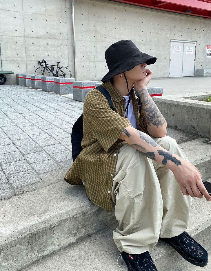 No.0232 LC string wire bucket HAT (4color)